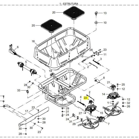 Foto do produto 916 - AGITADOR ESQUERDO JAN - Ref.: 23901700 - LJ Peças