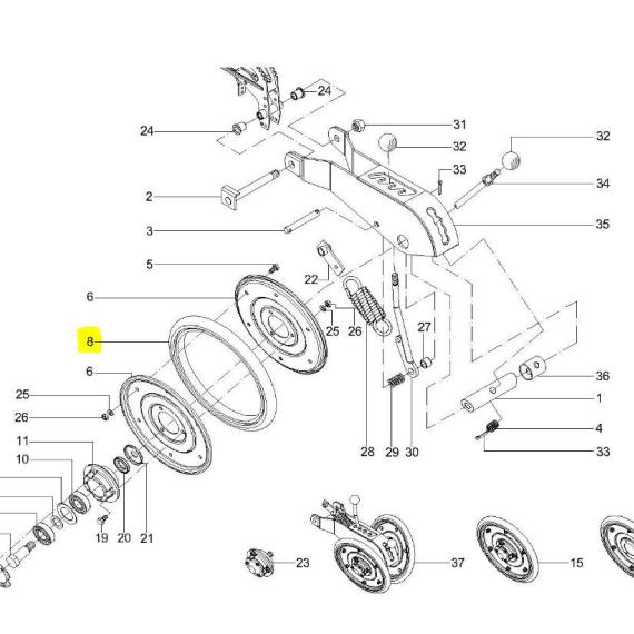Foto do produto 980 - BANDA COMPACTADORA DA RODA - Ref.: 2730968 - LJ Peças