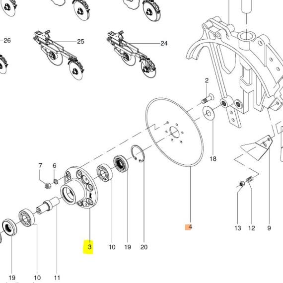 Foto do produto 1039 - MANCAL DO DISCO - Ref.: 2734490 - LJ Peças