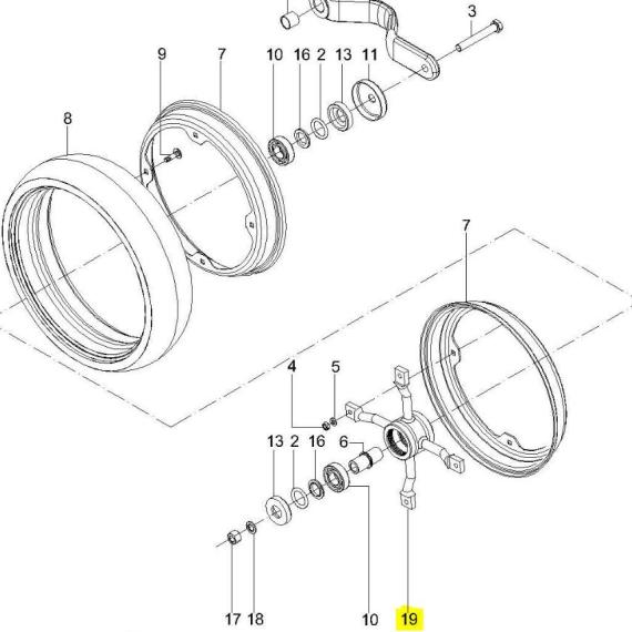 Foto do produto 1042 - CUBO RAIADO DA RODA - Ref.: 2735990/2760091C - LJ Peças