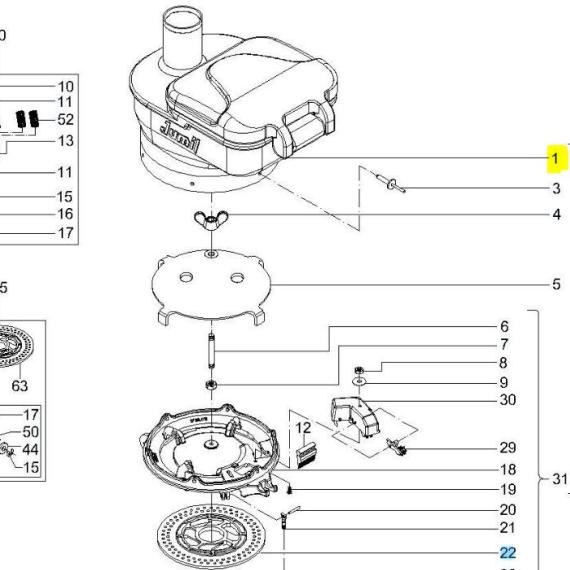 Foto do produto 1059 - DEPOSITO SEMENTES MG 9.5L 1S - Ref.: 2733749 - LJ Peças