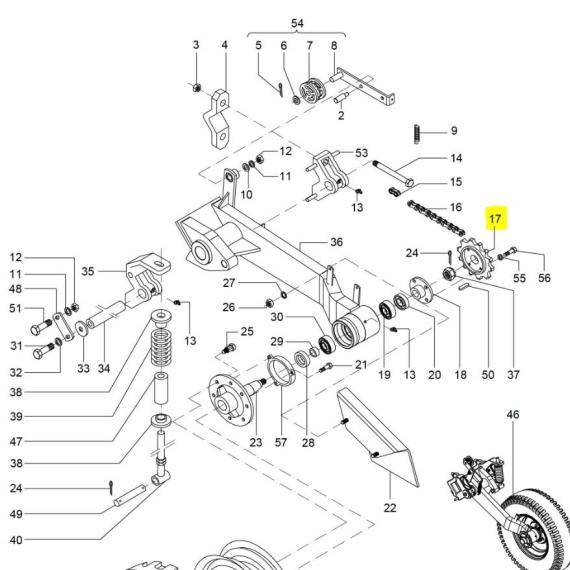 Foto do produto 1066 - ENGRENAGEM PONTA DE EIXO Z15 - Ref.: 2730123 - LJ Peças