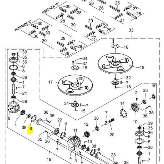 Foto do produto 984 - JUNTA CAIXA TRANSMISSÃO JAN - Ref.: 05110111 - LJ Peças