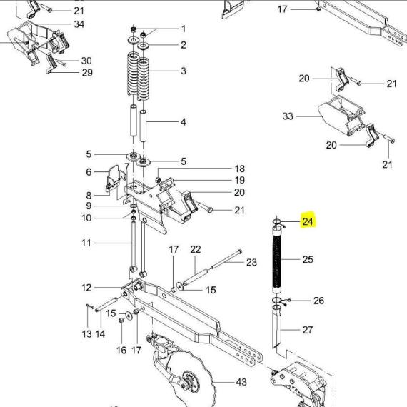 Foto do produto 1085 - TRAVA SUPERIOR DO MANGOTE - Ref.: 2708004 - LJ Peças