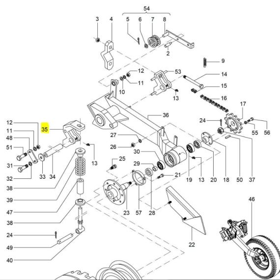 Foto do produto 1118 - SUPORTE DE RODAGEM ORIGINAL - Ref.:  2730137 - LJ Peças