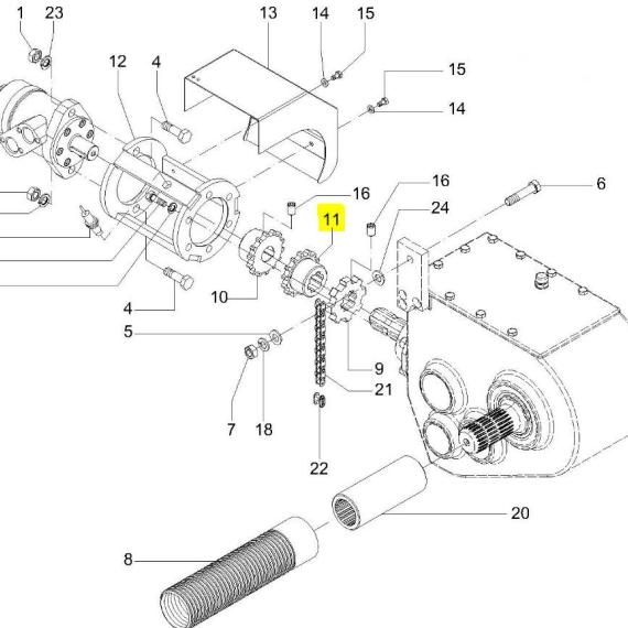 Foto do produto 1121 - ENGRENAGEM EXTRIADA Z14 - Ref.: 2760326/1310419 - LJ Peças
