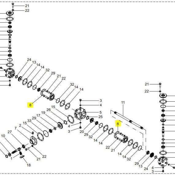Foto do produto 1141 - CUBO LATERAL DA CAIXA DE TRANSMISSÃO - Ref.: 24206004 - LJ Peças