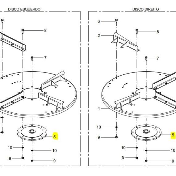 Foto do produto 1143 - FLANGE DO DISCO - Ref.: 24206301 - LJ Peças
