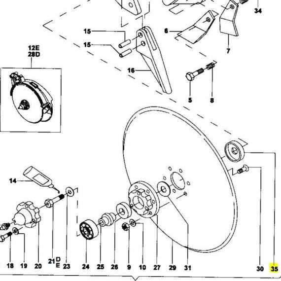 Foto do produto 1261 - PROTEÇÃO CUBO DO DISCO - Ref.: 2729243 - LJ Peças