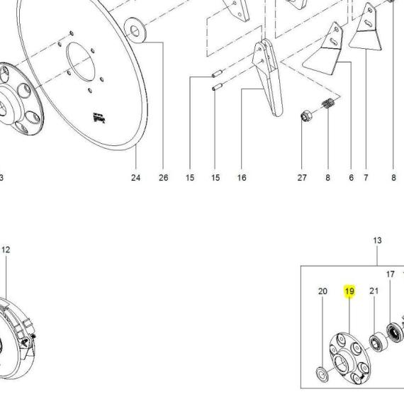 Foto do produto 1268 - MANCAL DO DISCO DE SEMENTE - Ref.: 2759320 - LJ Peças