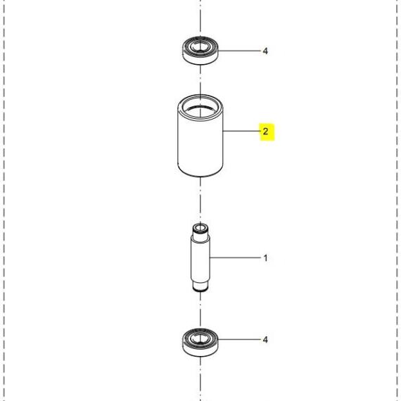 Foto do produto 1273 - Rolo do Esticador de Corrente - Ref.: 24005002 - LJ Peças