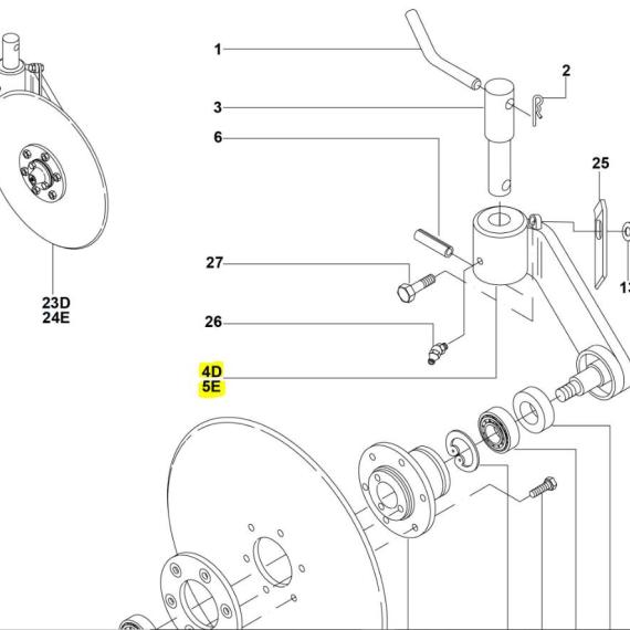 Foto do produto 1289 - SUPORTE DIREITO DISCO DE CORTE - Ref.: 2718846 - LJ Peças