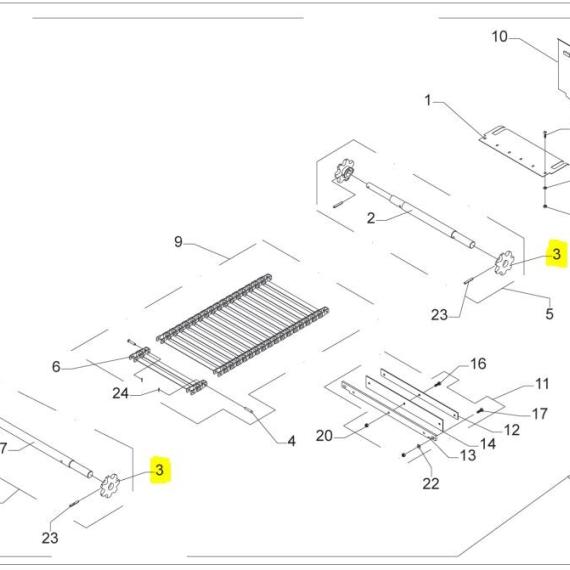 Foto do produto 1007 - ENGRENAGEM DA ESTEIRA JAN - Ref.: 05101704 - LJ Peças