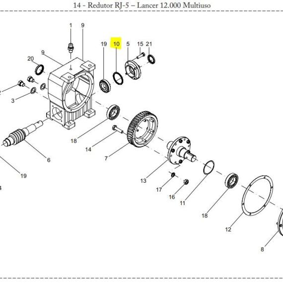 Foto do produto 1013 - JUNTA LATERAL DA REDUÇÃO - Ref.: 05110404 - LJ Peças