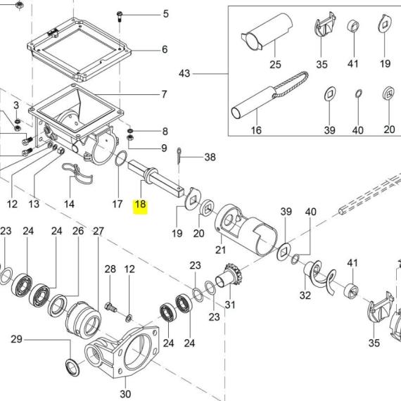Foto do produto 1522 - EIXO REVESTIDO FERTISYSTEM - Ref.: 2733313 - LJ Peças