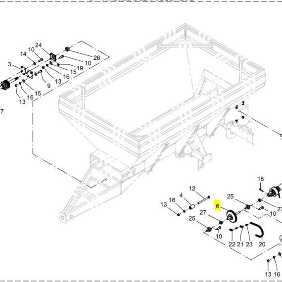 Foto do produto 1411 - TRANSMISSÃO LATERAL - Ref.: 24203300 - LJ Peças