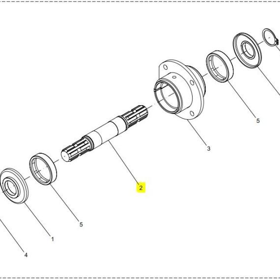 Foto do produto 1649 - EIXO CENTRAL CARDAN - Ref.: 26203301 - LJ Peças