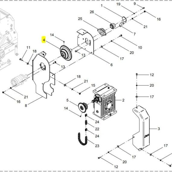 Foto do produto 1670 - SUPORTE TAMPA TRASEIRA - Ref.: 24523700 - LJ Peças