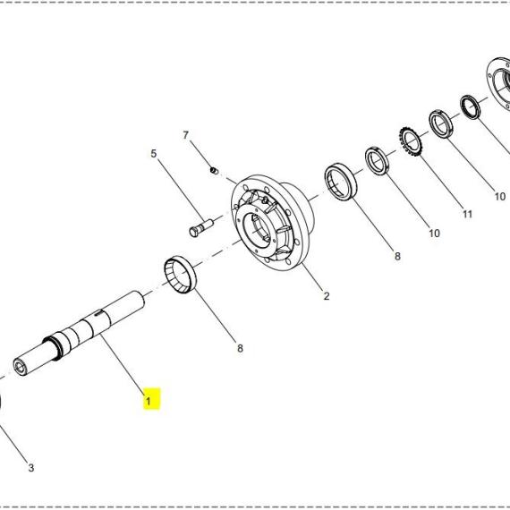 Foto do produto 1727 - EIXO DA RODA - Ref.: 22407401 - LJ Peças