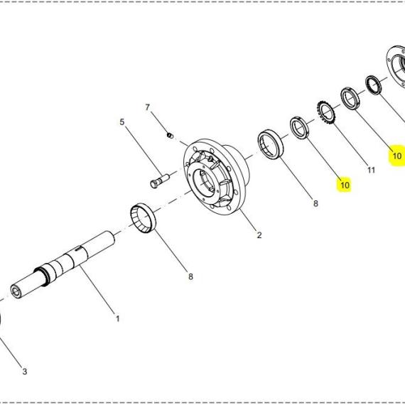 Foto do produto 1732 - PORCA EIXO DA RODA - Ref.: 70030751 - LJ Peças