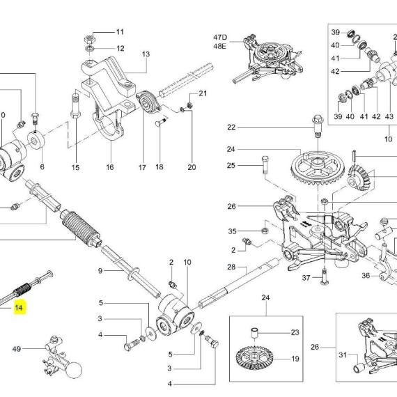 Foto do produto 1750 - CARDAN TELESCOPICO LONGO 1107MM - Ref.: 2732820/2748468. - LJ Peças