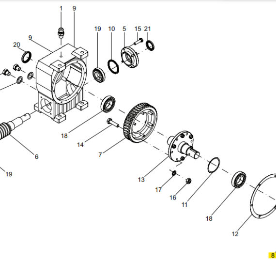 Foto do produto 2371 - TAMPA DO REDUTOR - Ref.: 05110401 - LJ Peças