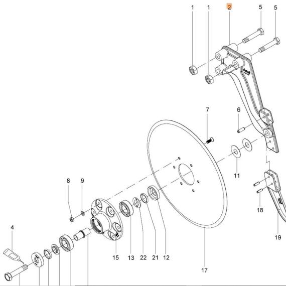 Foto do produto 2064 - SUPORTE DISCO 15″ - Ref.: 2763714 - LJ Peças