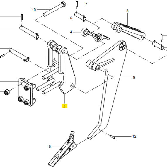 Foto do produto 2430 - SUPORTE DA HASTE - Ref.: 08201402 - LJ Peças