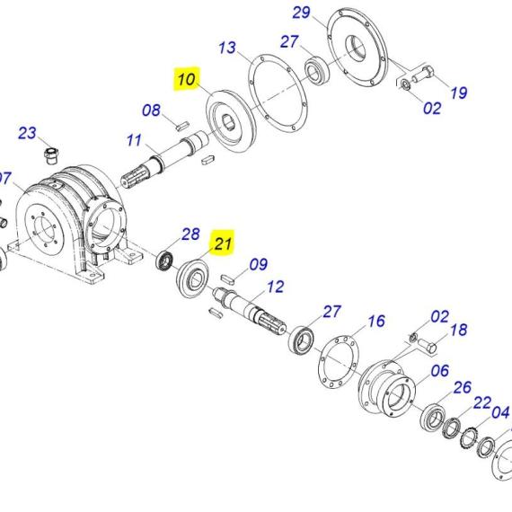 Foto do produto 2651 - COROA E PINHÃO 30×17 - Ref.: 0503031981  |  05.03.03.1981  |  311231005  |  311231008. - LJ Peças