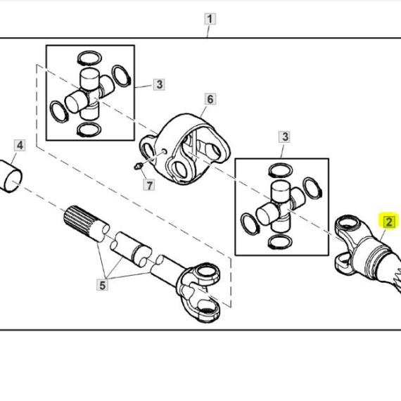Foto do produto 2612 - GARFO DA ARTICULAÇÃO CURTO - Ref.: L174464 - LJ Peças