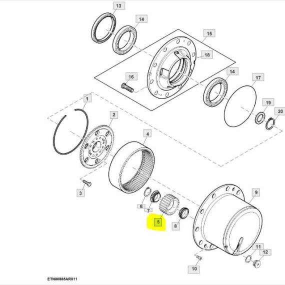 Foto do produto 2619 - ENGRENAGEM REDUÇÃO - Ref.: L171989 - LJ Peças