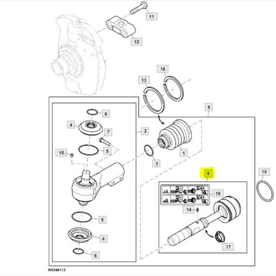 Foto do produto 2694 - TERMINAL DA BARRA DE DIREÇÃO - Ref.: RE587967. - LJ Peças