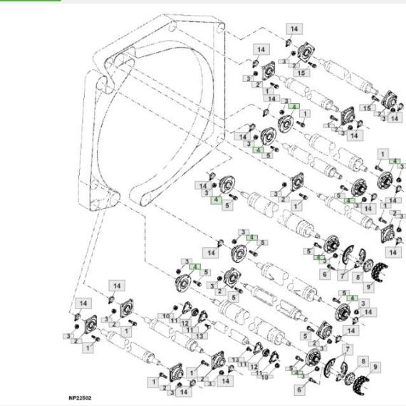 Foto do produto 2661 - CONJUNTO MANCAL ROLAMENTO - Ref.: AN374159 | AN372422 - LJ Peças