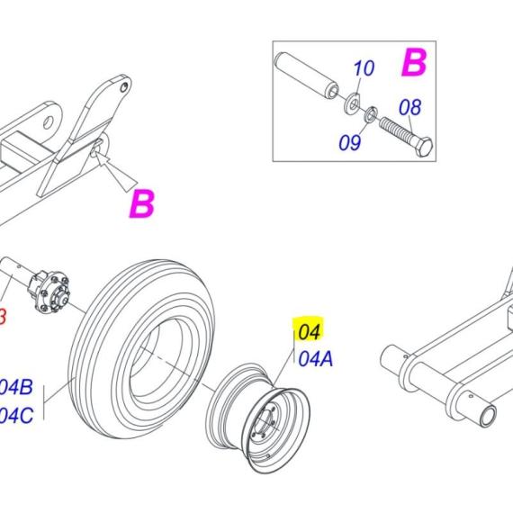 Foto do produto 2755 - RODA 6 FUROS - Ref.: 0503011468 - LJ Peças