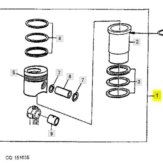 Foto do produto 2879 - KIT MOTOR PISTÃO CAMISA E ANEIS - Ref.: AJ56812 - LJ Peças