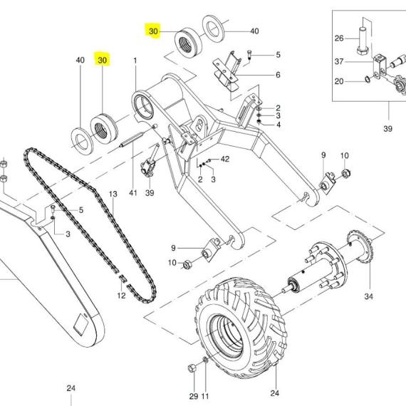 Foto do produto 2930 - BUCHA BRONZE SUPORTE - Ref.: 2738227 | 2760316. - LJ Peças