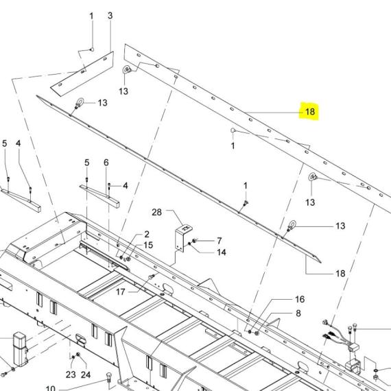 Foto do produto 2938 - VEDAÇÃO LATERAL - Ref.: 1310125 - LJ Peças