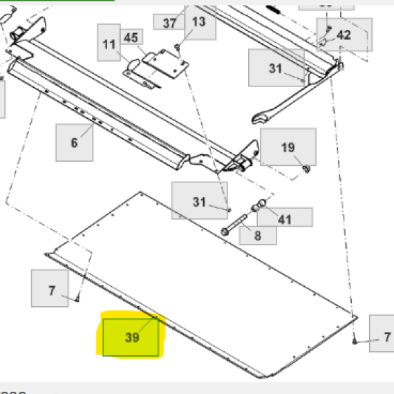Foto do produto 2972 - CHAPA CENTRAL DESLIZAMENTO - Ref.: HXE54477 - LJ Peças