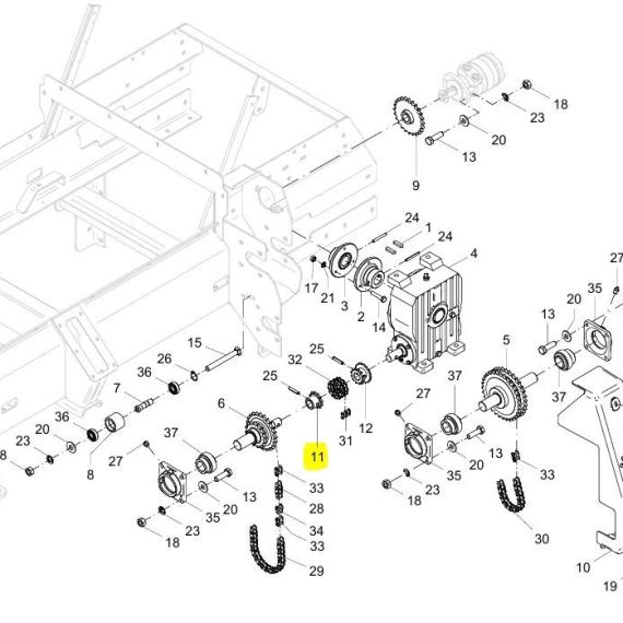 Foto do produto 3128 - ENGRENAGEM Z12 - Ref.: 28625003. - LJ Peças