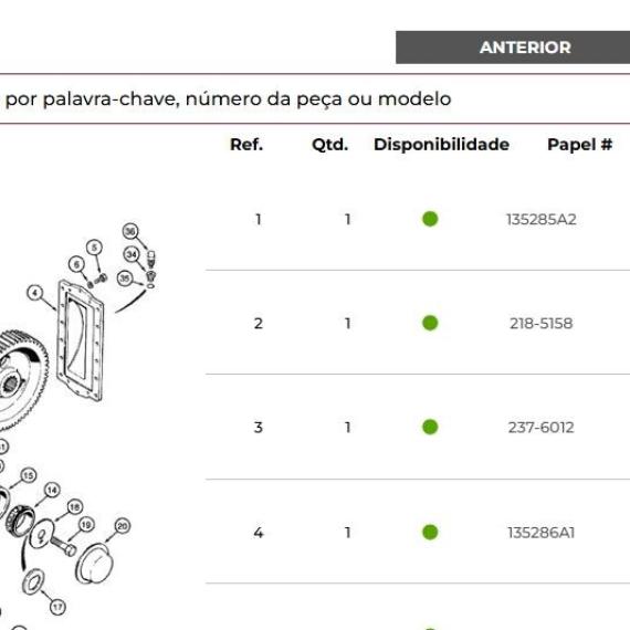 Foto do produto 3141 - PONTA DE EIXO DA REDUÇÃO - Ref.: 87338661 | 335948A1. - LJ Peças