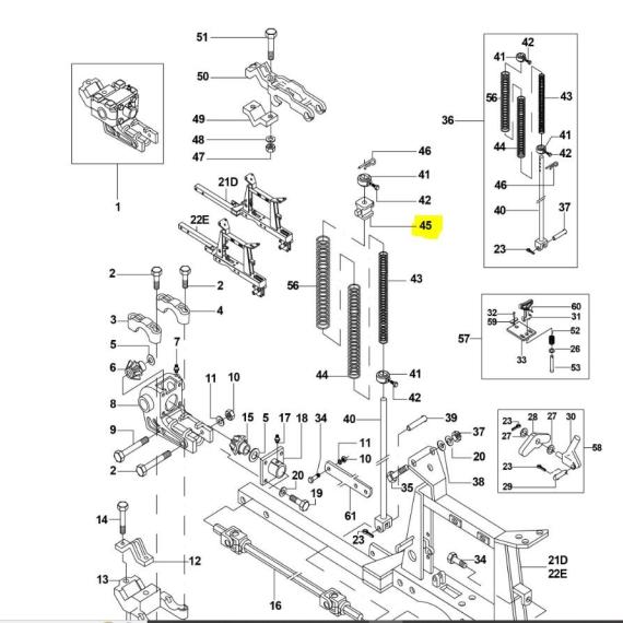 Foto do produto 3089 - CASTANHA SUPORTE HASTE DA MOLA - Ref.: 0427448  - LJ Peças