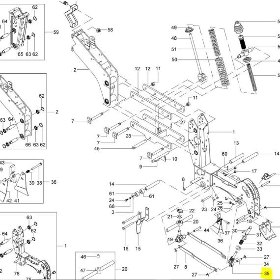 Foto do produto 3368 - REGULADOR DA UNIDADE SEMEADORA - Ref.: 0428130 - LJ Peças